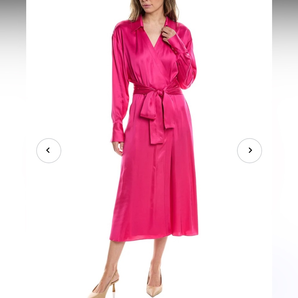 Hugo Boss Daknota Dress pink midi dress